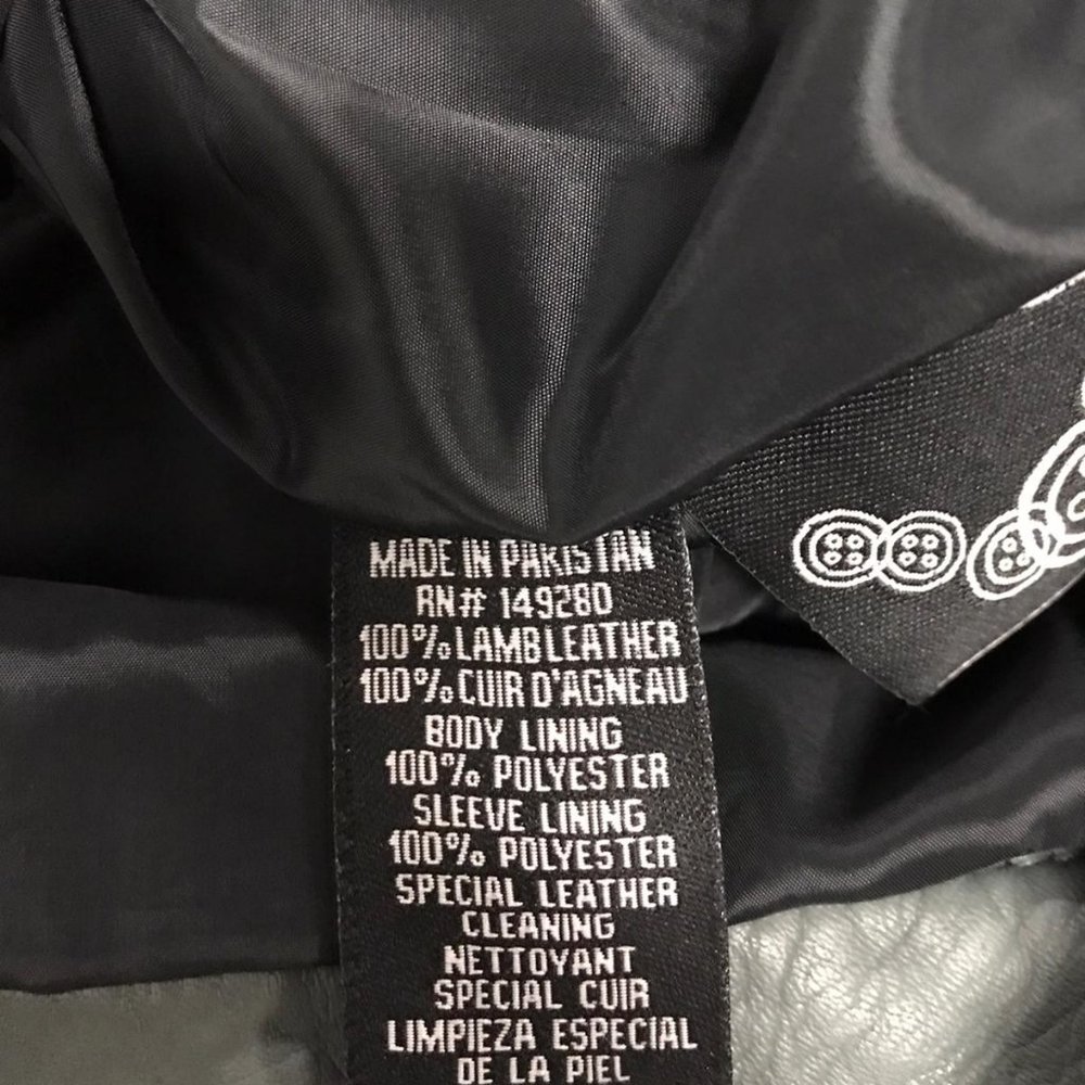 NWT LAMB LEATHER SLINK Crop Jacket Size 2 AUTHENTIC GENUINE MOTORCYCLE MOTO zip - Picture 3 of 4